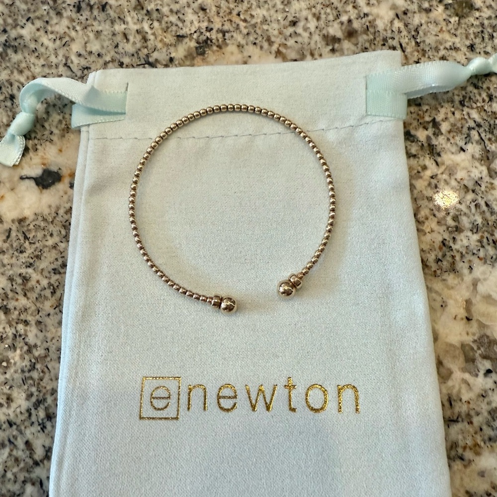 eNewton Classic Gold 2mm Beaded Cuff